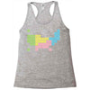 periodic table of america Racerback Tank