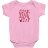 pop alphabet Baby Onesie