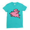 flying pig Ladies Fitted T-Shirt