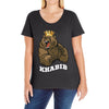 bear khabib Ladies Curvy T-Shirt