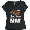 Halloween Kings Are Born In May Women's Triblend Scoop T-shirt