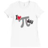 i heart pi day Ladies Fitted T-Shirt