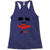visage joker yeux ferm&eacute;s Racerback Tank
