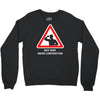 body under construction road sign Crewneck Sweatshirt