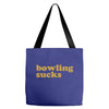 bowling sucks bowl team league club funny geek nerd sport pin tee shir Tote Bags