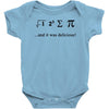 i ate sum pi t shirt s m l xl 2xl 3xl funny nerdy geeky college awesom Baby Onesie
