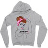 girl power survivor breast cancer Zipper Hoodie