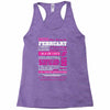 quens are born in february Racerback Tank