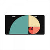 fibonacci golden ratio colorful License Plate