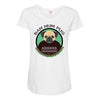 bah hum pug Maternity Scoop Neck T-shirt
