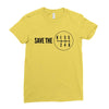 save the manual transmissions black (stick shift) Ladies Fitted T-Shirt