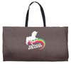 totally straight funny rainbow unicorn Weekender Totes