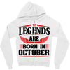 Legends Are Born In October Zipper Hoodie