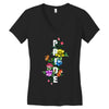 Pride Floral LGBT Colors Women's V-Neck T-Shirt