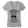 hip hop face Women's V-Neck T-Shirt