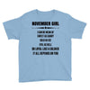 Super November Girl Youth Tee