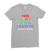 This Is My Human Costume I'm Really a Unicorn Ladies Fitted T-Shirt