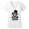 steampunk panda Women's V-Neck T-Shirt