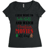 i just want to bake stuff and watch christmas movies all day Women's Triblend Scoop T-shirt