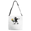 banksy flower Adjustable Strap Totes
