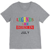 legends are born july V-Neck Tee