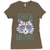 CHECK MEOWT CAT Ladies Fitted T-Shirt