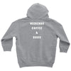 weekends coffe and dogs white back Youth Hoodie