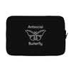 not so social butterfly Laptop sleeve