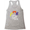 spell on you white letter Racerback Tank