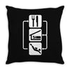 v2 eat sleep scuba dive Throw Pillow