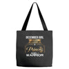 december girl is a perfect combination of princess and warrior Tote Bags