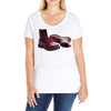 red doc marten skinhead boots, ideal birthday present or gift Ladies Curvy T-Shirt