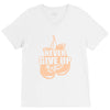 Never Give Up Uterine Cancer Awareness V-Neck Tee