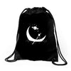 On The Moon Drawstring Bags
