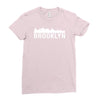 brooklyn city skyline silhouette Ladies Fitted T-Shirt