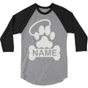 personalized paw halo 3/4 Sleeve Shirt