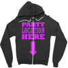 party location here Zipper Hoodie
