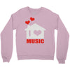 new i love house Crewneck Sweatshirt