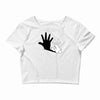 rabbit hand shadow Crop Top