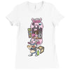 piggy pizza Ladies Fitted T-Shirt