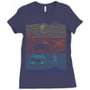 summer zone line Ladies Fitted T-Shirt