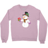 smiling snowman holding out christmas Crewneck Sweatshirt