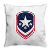 land of the free shield Throw Pillow