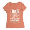 dad number one world's greatest Women's Triblend Scoop T-shirt