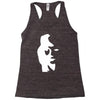 sax player lady face optical illusion Racerback Tank