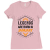 Legends Are Born In January Ladies Fitted T-Shirt