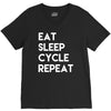 eat sleep cycle repeat V-Neck Tee