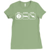 eat sleep scuba dive Ladies Fitted T-Shirt
