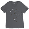 DOWN UP / scandi white / warm grey / flax / lavender V-Neck Tee