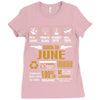 Born June Multitasking Problem Solving Tees Ladies Fitted T-Shirt